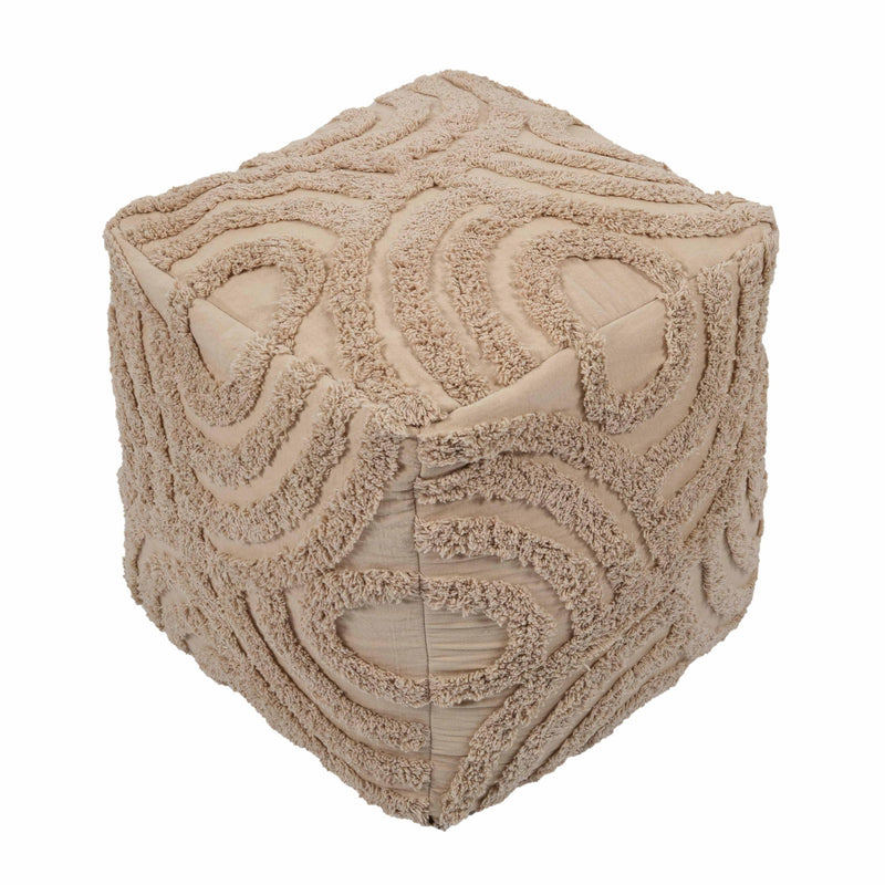 Miranda - Knitted Pouf - Beige - R&R Furniture Gallery (Fountain Valley, CA)