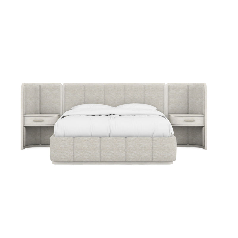 Ashlar Queen Uph Panel Bed w/Nightstand