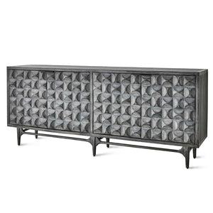 Foursquare - 4 Door Cabinet - Black