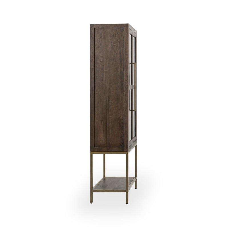 Freemont - Solid Wood Tall Cabinet - Kona Brown - R&R Furniture Gallery (Fountain Valley, CA)