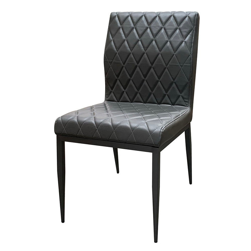 Cargo - Chair - Gray Synthetic Leather & Gunmetal - R&R Furniture Gallery (Fountain Valley, CA)