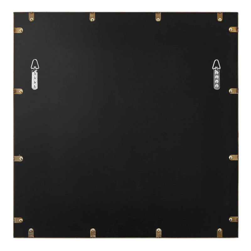 Fredric - Square Antique Mirror - Brass