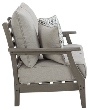Visola - Loveseat w/Cushion - Gray - R&R Furniture Gallery (Fountain Valley, CA)