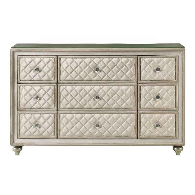Lucienne - Dresser - Beige Velvet - R&R Furniture Gallery (Fountain Valley, CA)