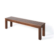 Acacia Wood Outdoor Bench With Beautiful Slat Paneling - Dark Brown - R&R Furniture Gallery (Fountain Valley, CA)