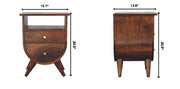 Split - Bedside Table - Chestnut - R&R Furniture Gallery (Fountain Valley, CA)