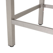 Outdoor 43" Aluminum Bar Table With Rattan Table Top - Gray / Silver - R&R Furniture Gallery (Fountain Valley, CA)