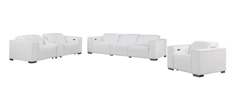 1208 - Modular Leather Set With 6 Power Recliners & Power Headrests