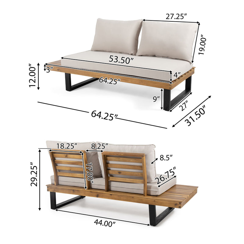 Noble House Sebastian 2 Seater Sofa with plush upholstery and modern design, perfect for living room seating.