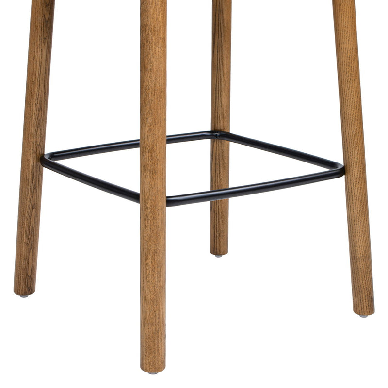 Sven - Modern Minimalist Low Back Counter Stool - Dark Brown Walnut - R&R Furniture Gallery (Fountain Valley, CA)