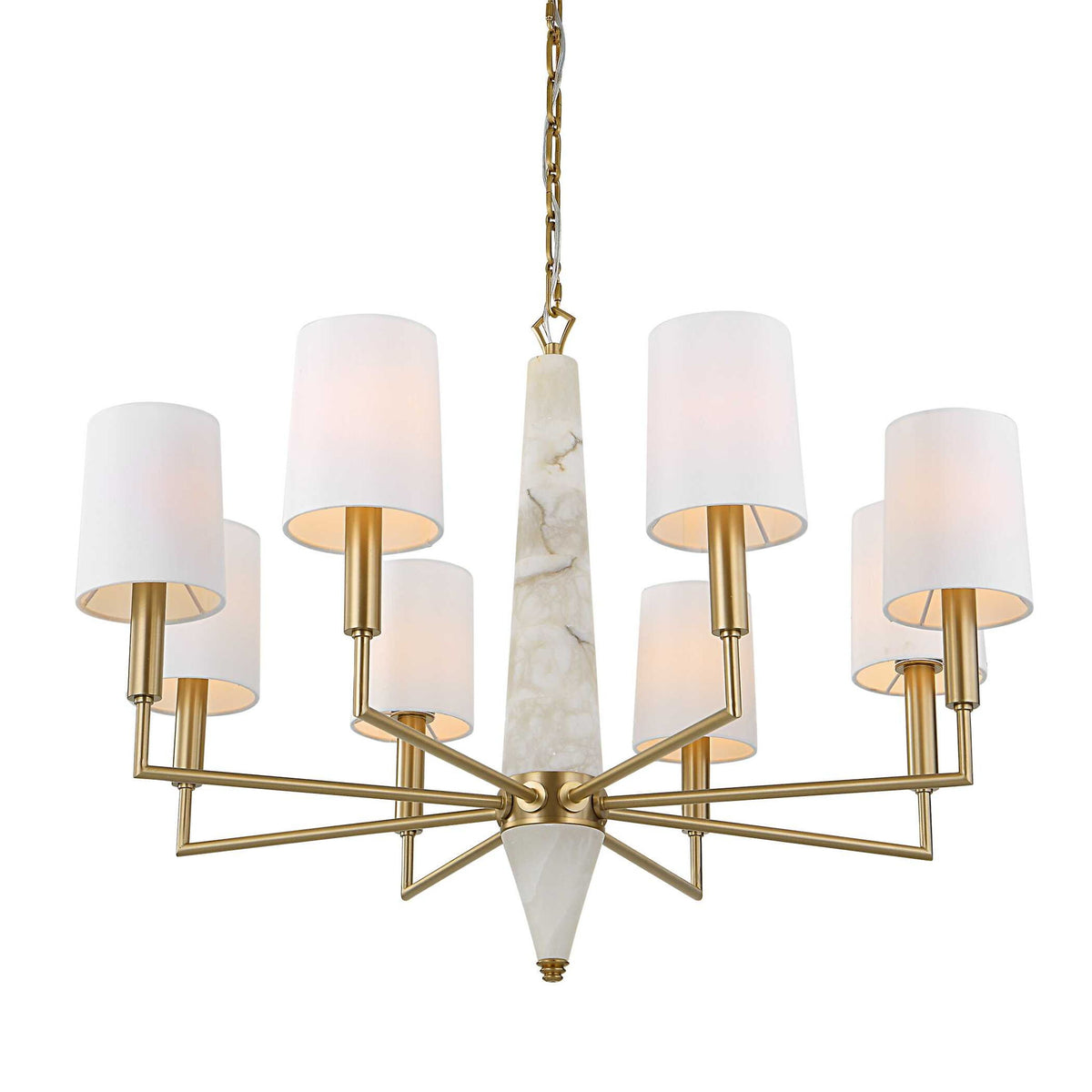 Gathering - 8 Light Chandelier - Brass