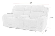 Penfield - Power Zero G Console Loveseat With Heat, Massage & Speaker P3 - Frappe - R&R Furniture Gallery (Fountain Valley, CA)
