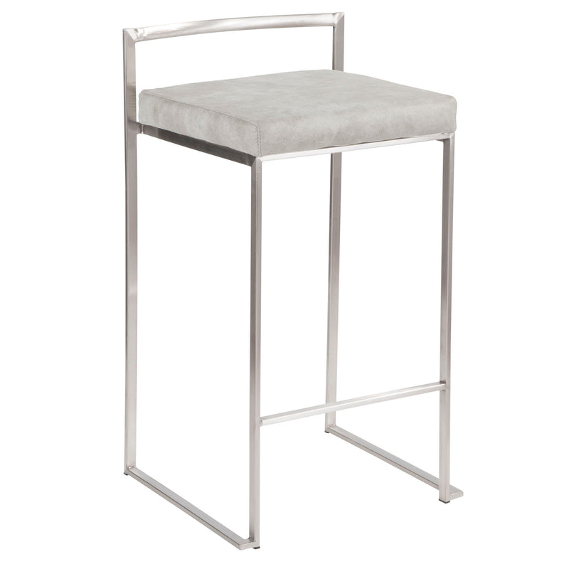 Lumi Source Fuji contemporary stackable counter stool with elegant modern design, featuring sleek lines and a comfortable seating surface.