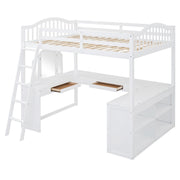 Loft Bed With Drawers, Cabinet, Shelves With Desk - R&R Furniture Gallery (Fountain Valley, CA)