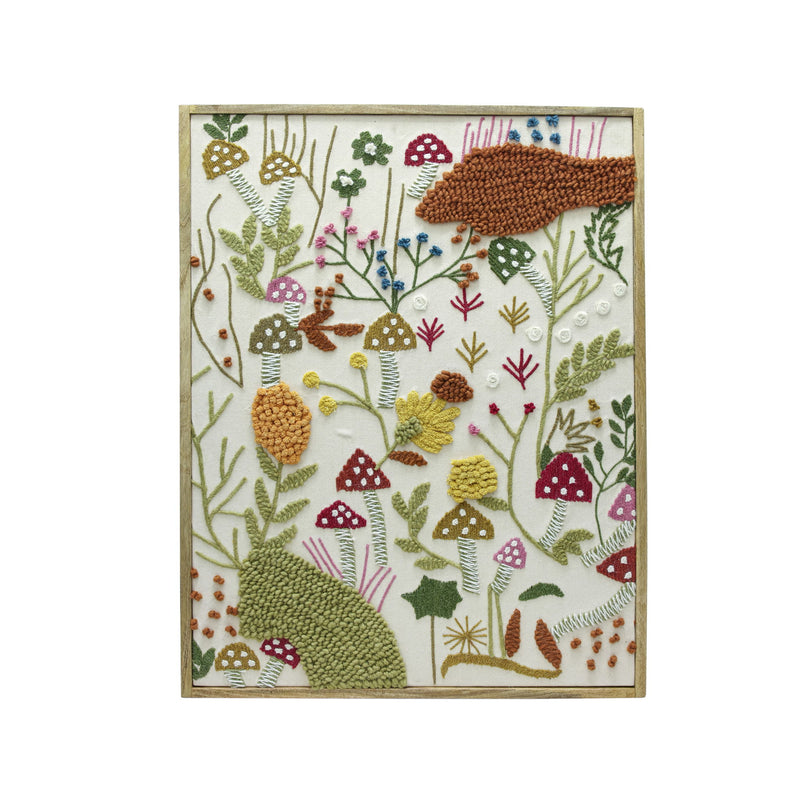 TOV Furniture Muro Forage embroidered wall art, colorful textile wall decor with intricate stitching and a modern design.