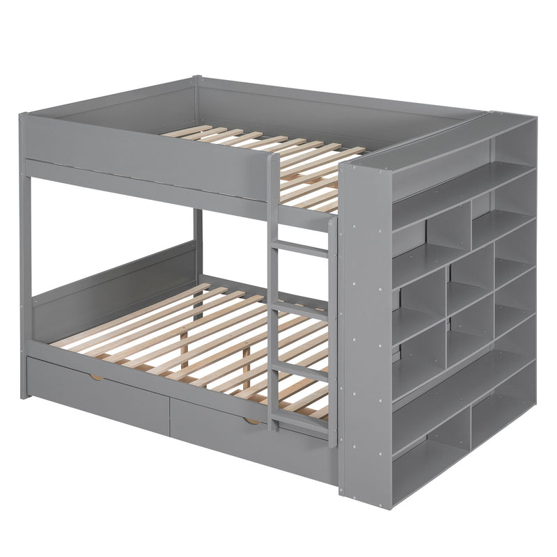 Bunk Bed With 2 Drawers And Multi Layer Cabinet - R&R Furniture Gallery (Fountain Valley, CA)