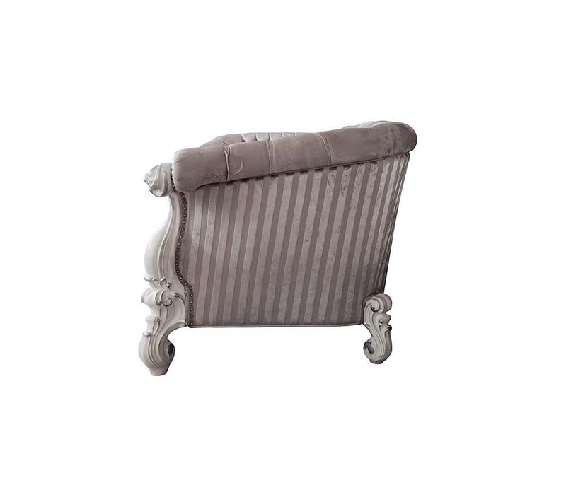 Versailles - Sofa With 7 Pillows - Ivory Fabric & Bone White - R&R Furniture Gallery (Fountain Valley, CA)
