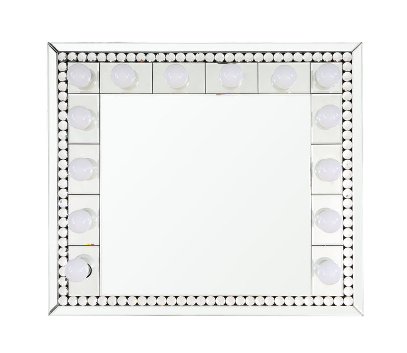 Farai - 28" Accent Mirror - Mirrored & Faux Crystal Diamonds - R&R Furniture Gallery (Fountain Valley, CA)