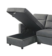 Ivy - Reversible Sleeper Sectional Sofa With Storage Chaise And Side Pocket - R&R Furniture Gallery (Fountain Valley, CA)