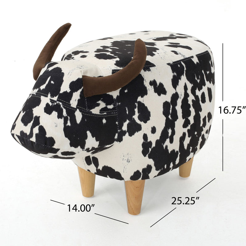 Cow Shaped Ottoman Footstool - R&R Furniture Gallery (Fountain Valley, CA)