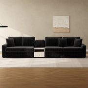 Modular Sofa Couch With Storage Armrest And Center Console - R&R Furniture Gallery (Fountain Valley, CA)