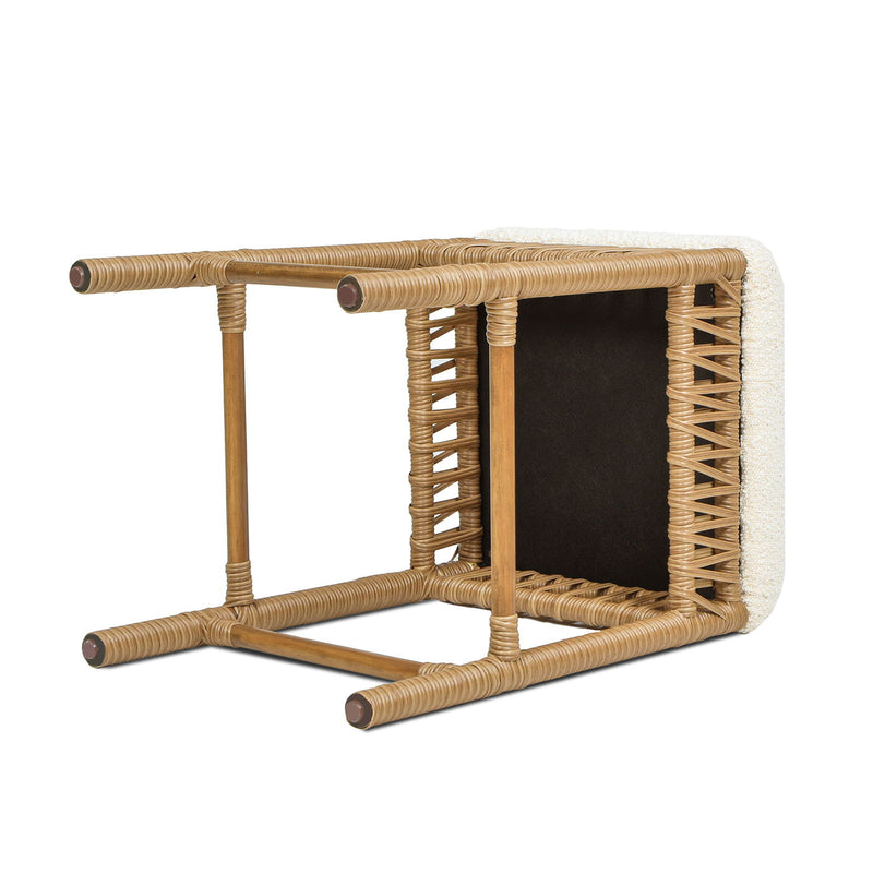 Lucia - Backless Upholstered Counter Stool With Frame - Ivory White - R&R Furniture Gallery (Fountain Valley, CA)