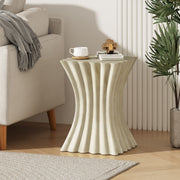 Mgo Archaistic Wavy Side Table - Antique Sandstone - R&R Furniture Gallery (Fountain Valley, CA)