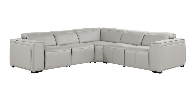 1224 - 5-Piece L-Shaped Sectional Sofa In With 3 Power Recliners & Power Headrests