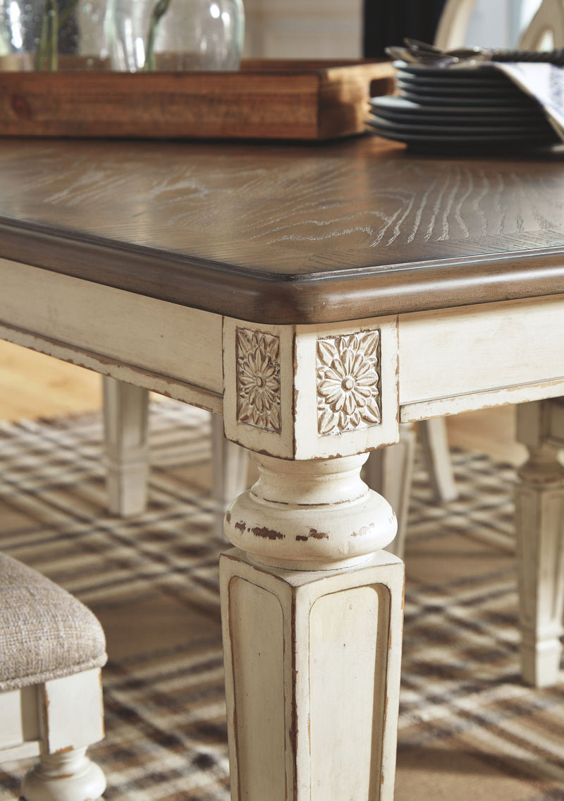 Realyn - Rectangular Dining Room Extension Table - Chipped White - R&R Furniture Gallery (Fountain Valley, CA)