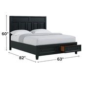 Storage Bed With Panel Headboard And Spacious Footboard Drawers - R&R Furniture Gallery (Fountain Valley, CA)