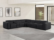 1224 - 7-Piece L-Shaped Sectional Sofa In With 4 Power Recliners & Power Headrests - R&R Furniture Gallery (Fountain Valley, CA)