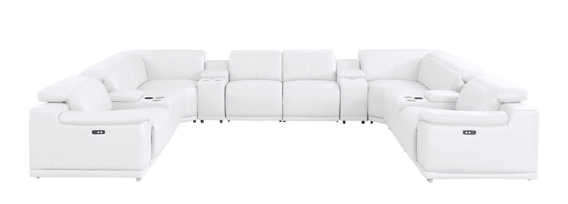 2679 - 12-Piece U-Shaped Power Reclining Sectional In Genuine Leather (4 Recliners)
