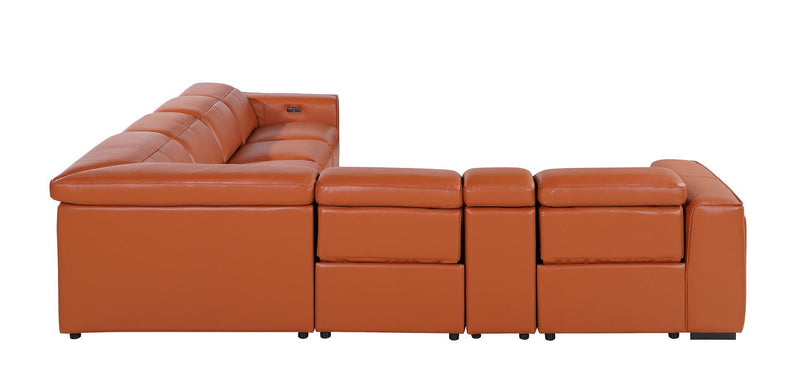 1224 - 7-Piece L-Shaped Sectional Sofa In With 4 Power Recliners & Power Headrests