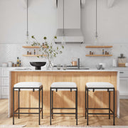 Uttermost Saugus Industrial 1 Light Pendant in white hanging from ceiling, modern pendant lighting fixture with sleek design.