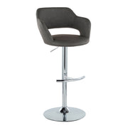 Lumi Source Margarite contemporary adjustable barstool set with swivel and rounded T footrest, shown in a modern kitchen setting