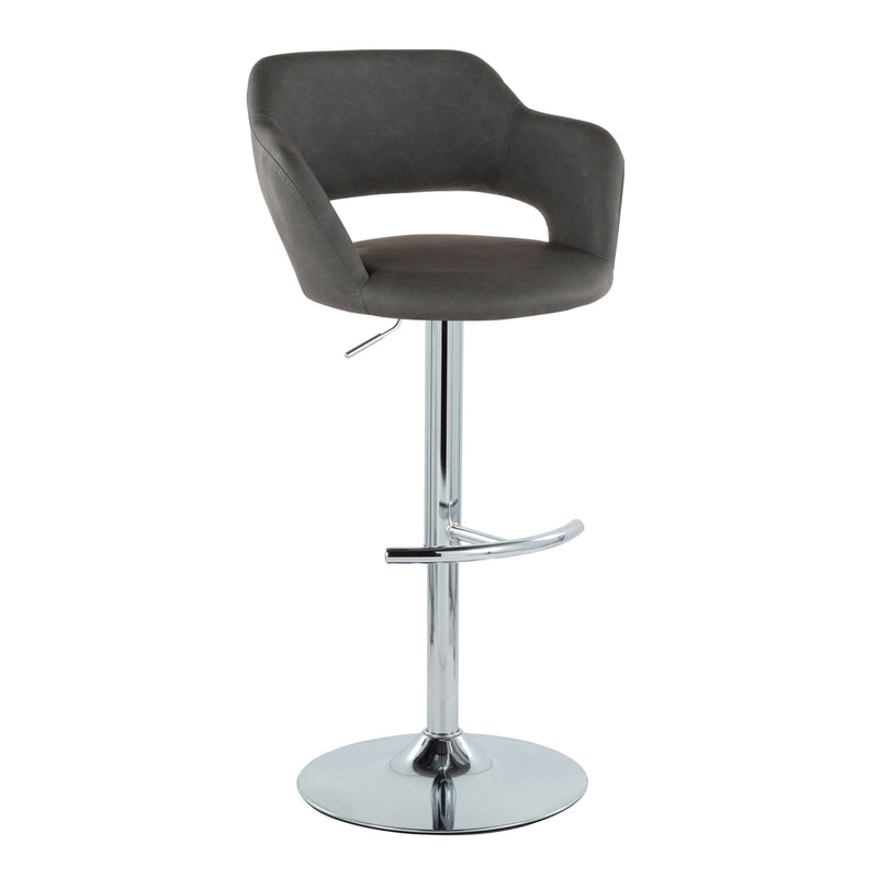 Lumi Source Margarite contemporary adjustable barstool set with swivel and rounded T footrest, shown in a modern kitchen setting