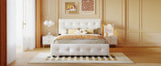 DreamHaus upholstered storage platform bed with classic headboard and built-in drawers, no box spring needed, modern bedroom furniture