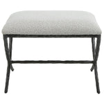Brisby - Fabric Small Bench - Gray