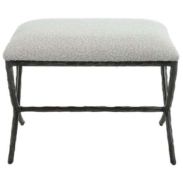 Brisby - Fabric Small Bench - Gray