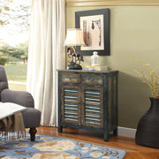 Glancio - Console Cabinet - Antique Oak & Teal - R&R Furniture Gallery (Fountain Valley, CA)