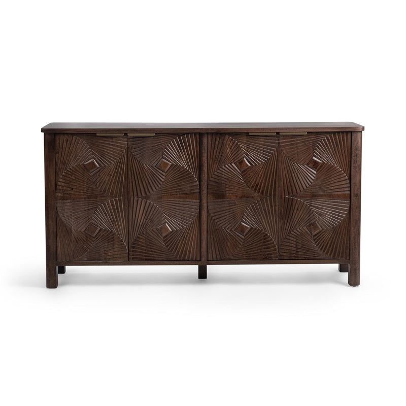 Lina - 4 Door Cabinet - Kona Brown - R&R Furniture Gallery (Fountain Valley, CA)