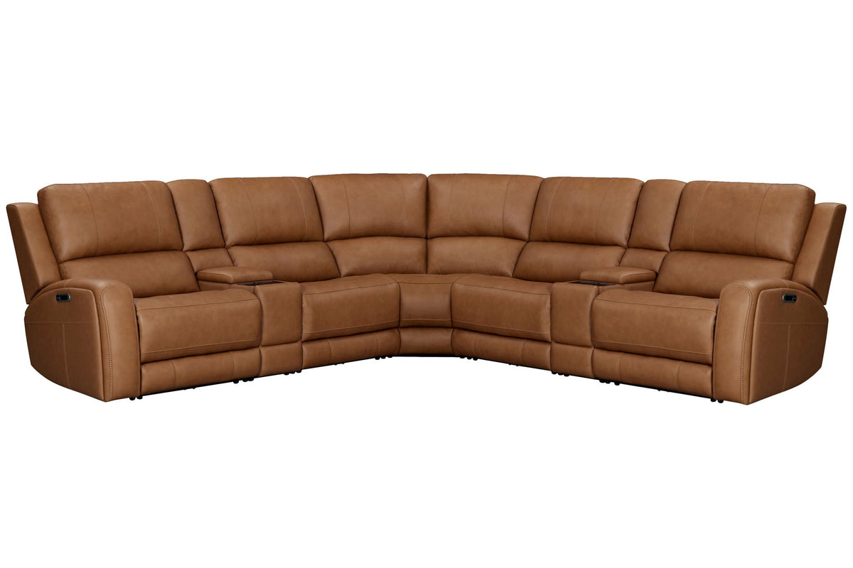 Parker Living Belmont zero gravity power reclining sectional with adjustable headrests, featuring plush cushions and modern design.