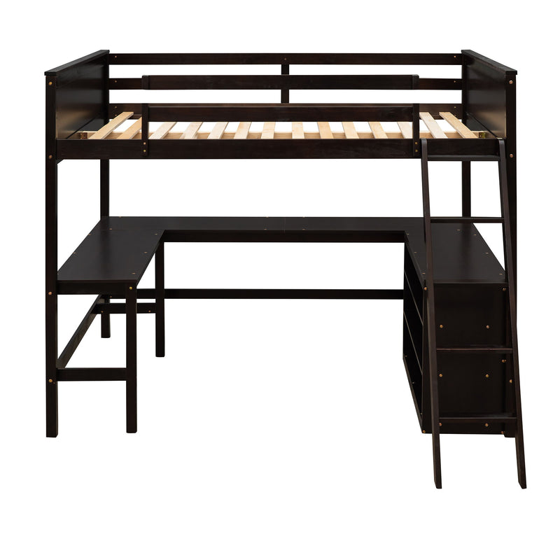 Loft Bed With Shelves With Desk - R&R Furniture Gallery (Fountain Valley, CA)