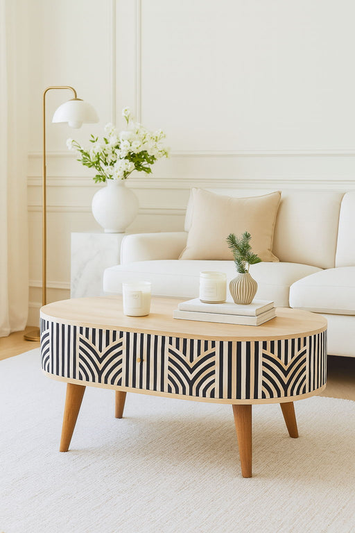 Inlay - Edessa Bone Table - R&R Furniture Gallery (Fountain Valley, CA)