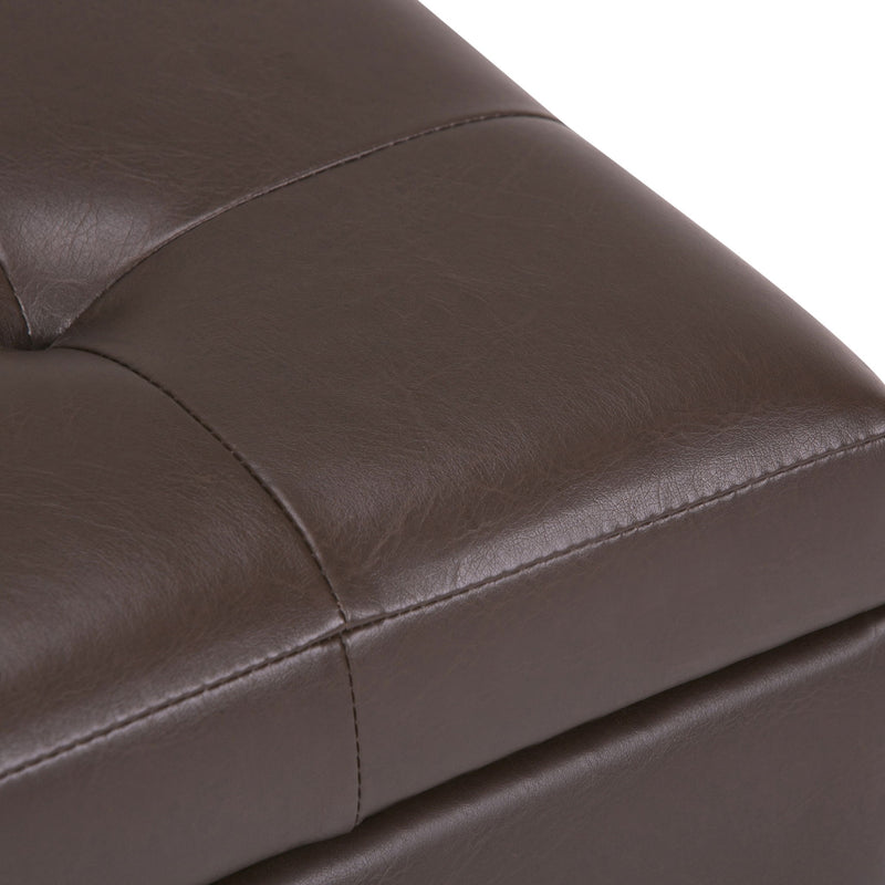 Cosmopolitan - Storage Ottoman - Chocolate Brown - R&R Furniture Gallery (Fountain Valley, CA)