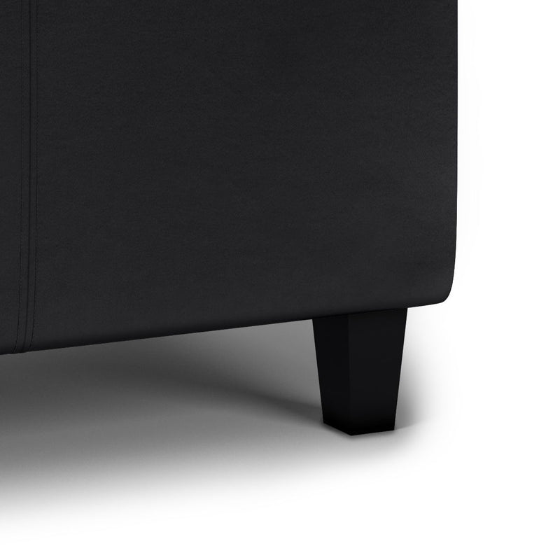 Avalon - Tray Storage Ottoman With Lift Up Lids - Midnight Black - R&R Furniture Gallery (Fountain Valley, CA)