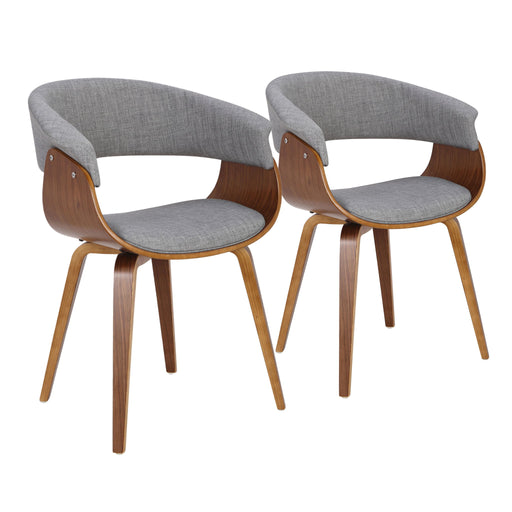 Pair of vintage mid-century modern Lumi Source dining chairs in a stylish, retro design, set of 2 for dining room decor.