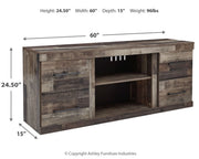 Derekson - LG TV Stand w/Fireplace Option - Multi Gray - R&R Furniture Gallery (Fountain Valley, CA)