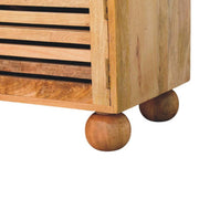 Shutter Shoe Rack With 2 Drawers - Beige - R&R Furniture Gallery (Fountain Valley, CA)