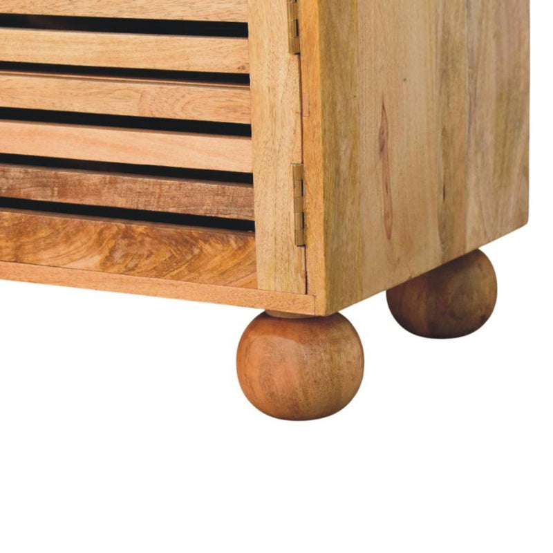 Shutter Shoe Rack With 2 Drawers - Beige - R&R Furniture Gallery (Fountain Valley, CA)